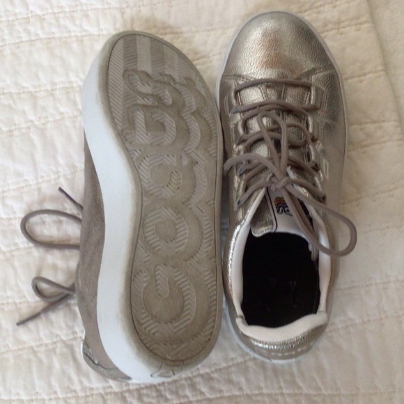 Goats Metallic Silver Platform Sneakers, 7 - Picture 7 of 8